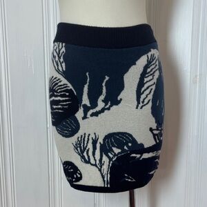 MAISON KITSUNE Merino & Cashmere Knit Mini Skirt | Made in Italy | Size Small